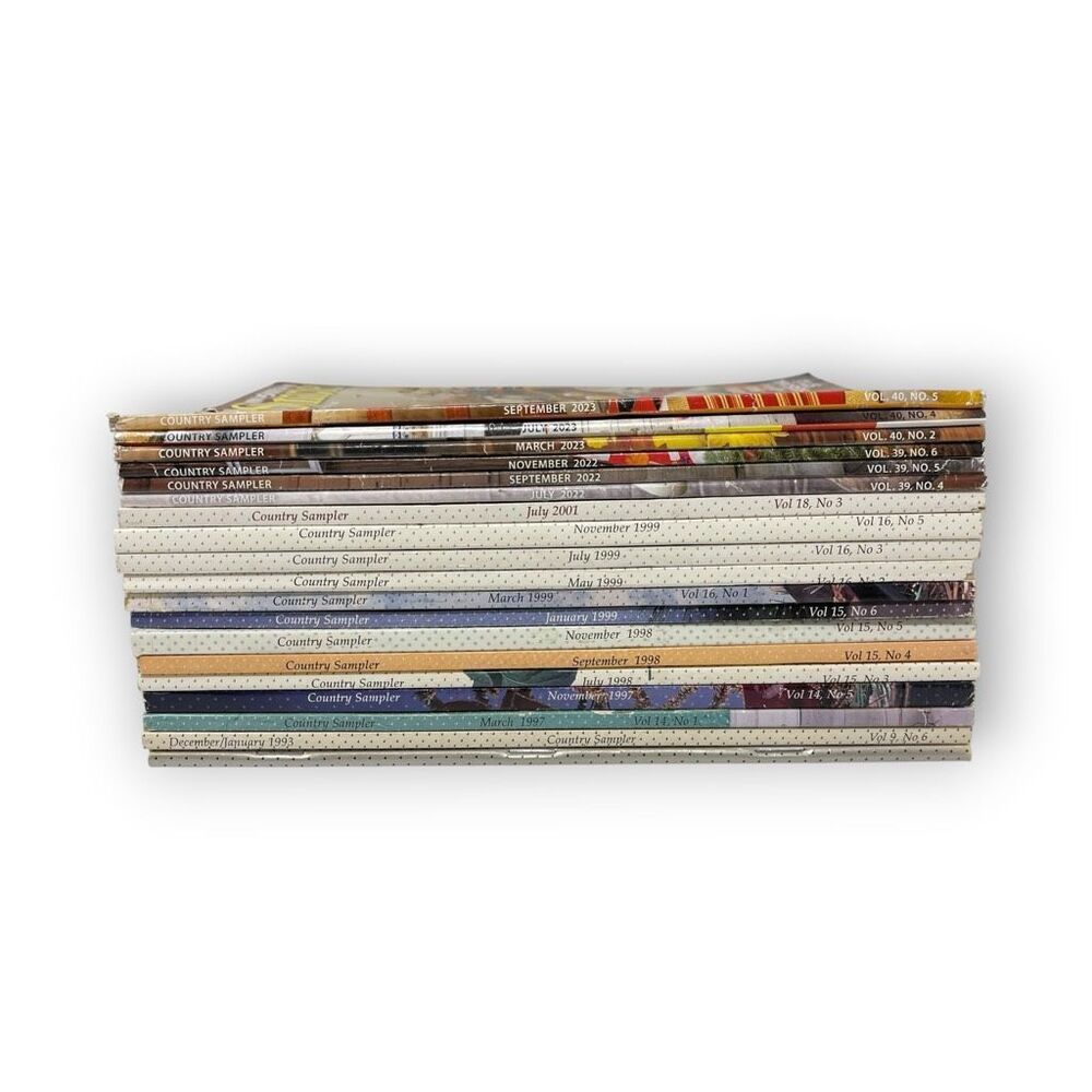 Country Sampler Magazine Lot of 19 Farmhouse Decor Spring Summer Winter Vintage